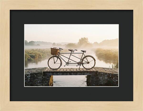 Vintage Tandem Bicycle By The River