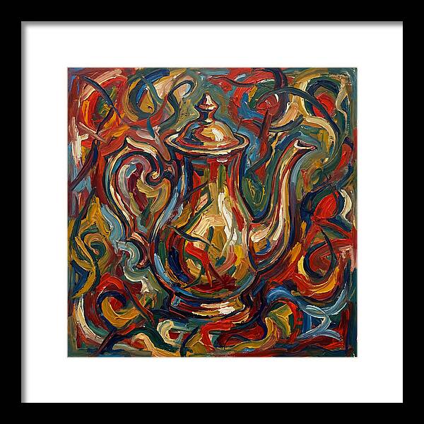 Vintage Teapot In Expressionist Style