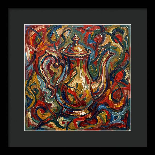 Vintage Teapot In Expressionist Style