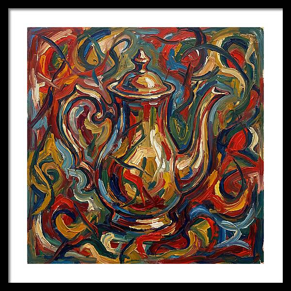 Vintage Teapot In Expressionist Style