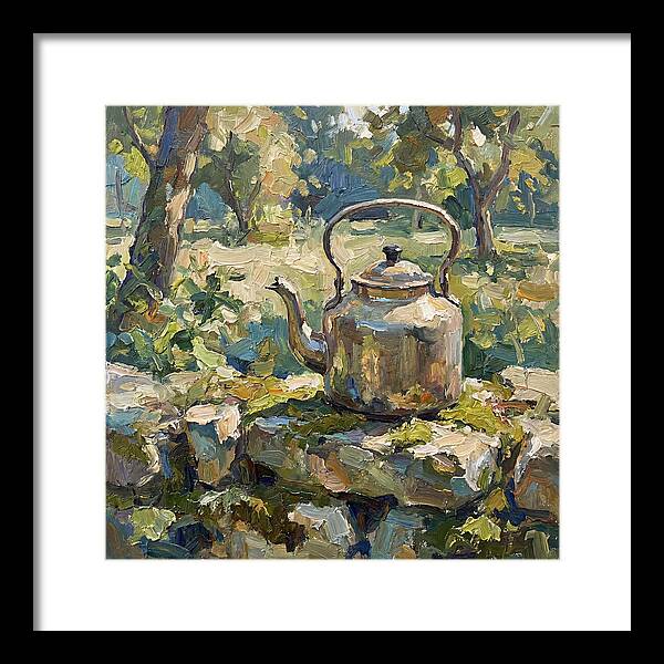 Vintage Teapot In Nature