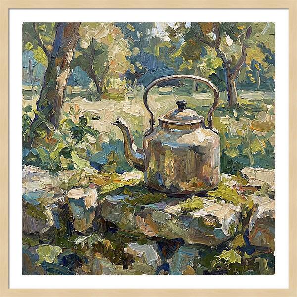 Vintage Teapot In Nature