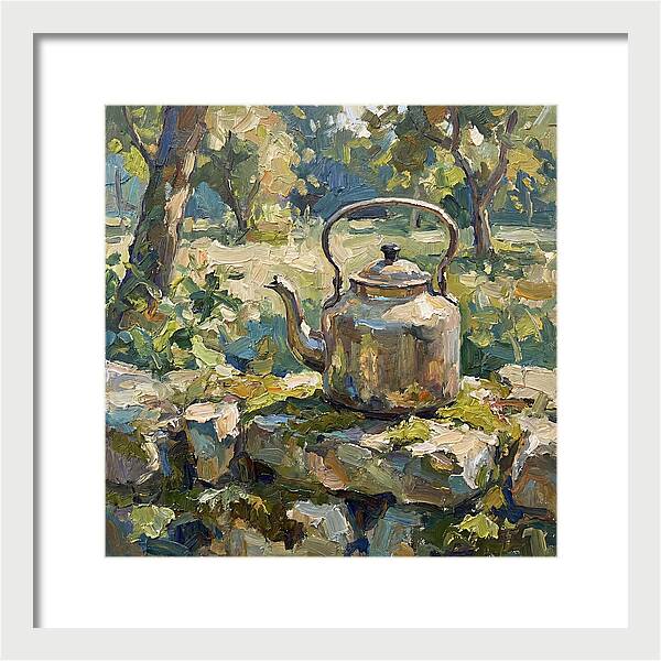 Vintage Teapot In Nature