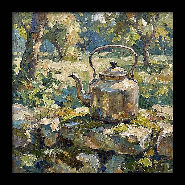 Vintage Teapot In Nature