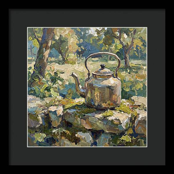 Vintage Teapot In Nature