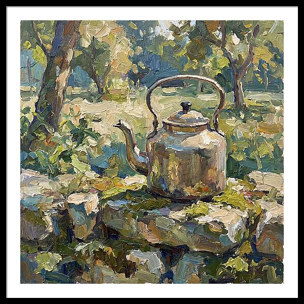 Vintage Teapot In Nature