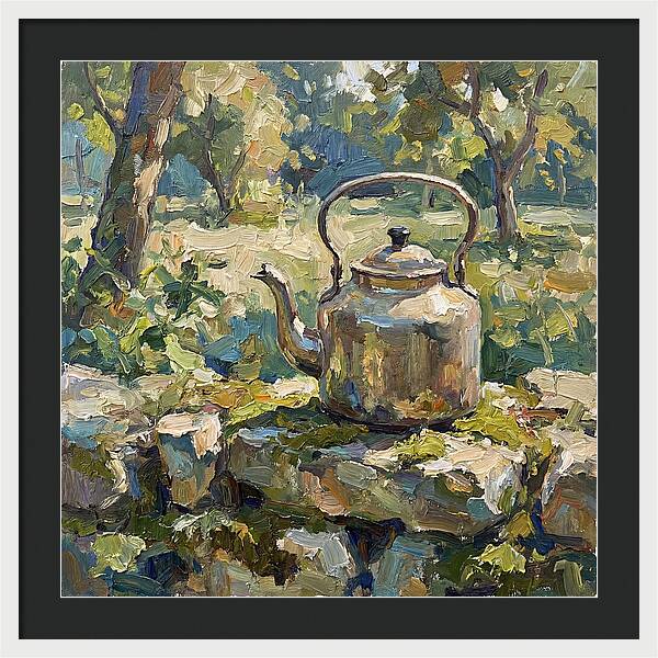 Vintage Teapot In Nature