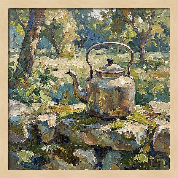 Vintage Teapot In Nature