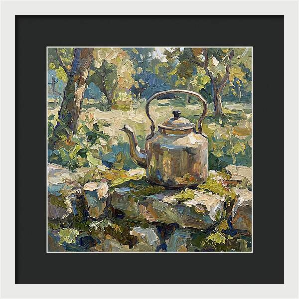 Vintage Teapot In Nature