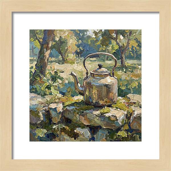 Vintage Teapot In Nature