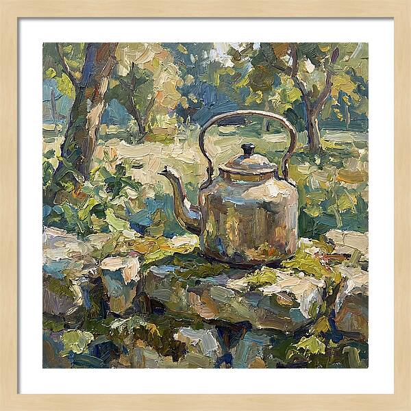 Vintage Teapot In Nature