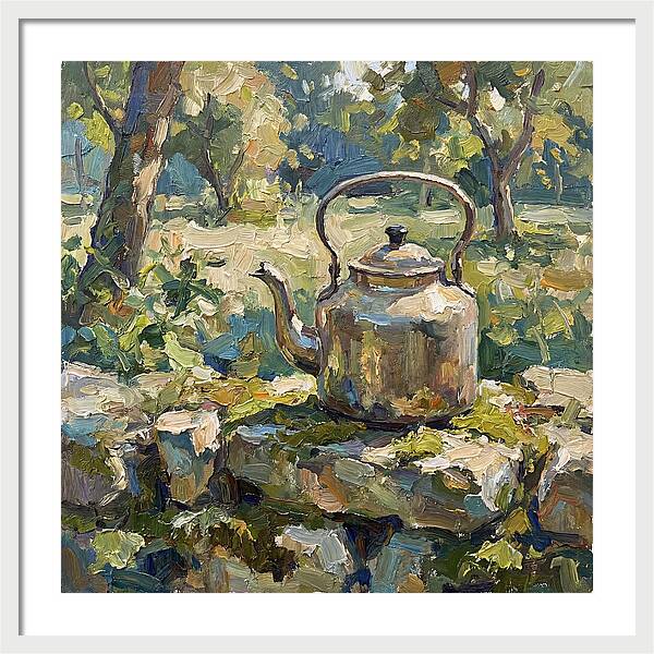 Vintage Teapot In Nature