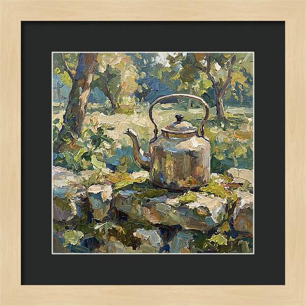 Vintage Teapot In Nature