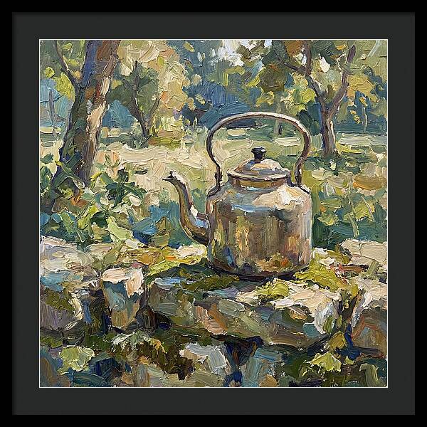 Vintage Teapot In Nature
