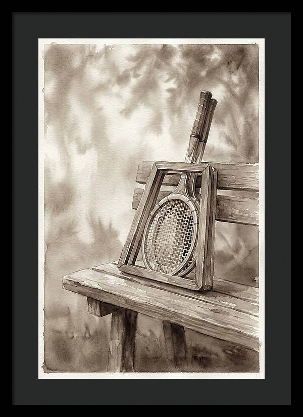 Vintage Tennis Equipment Still Life