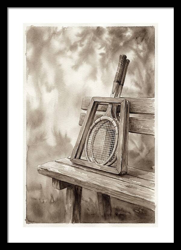 Vintage Tennis Equipment Still Life