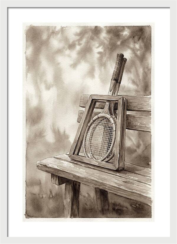 Vintage Tennis Equipment Still Life