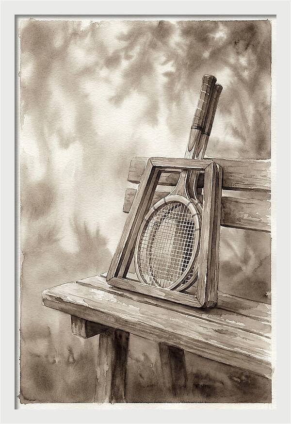 Vintage Tennis Equipment Still Life