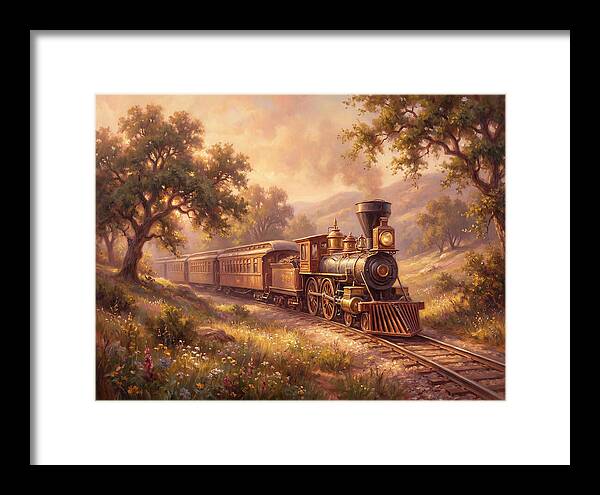 Vintage Train Journey Through Nature