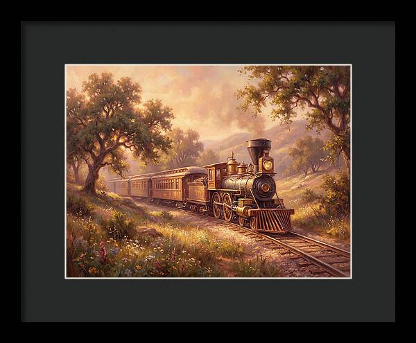Vintage Train Journey Through Nature
