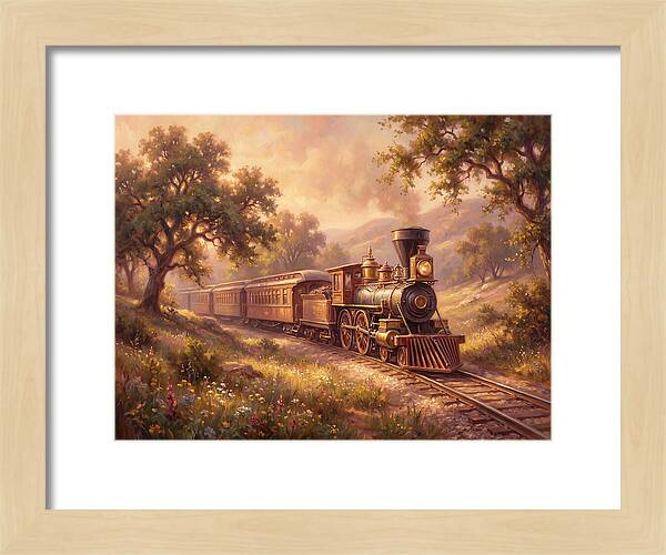 Vintage Train Journey Through Nature
