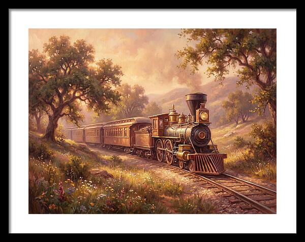 Vintage Train Journey Through Nature