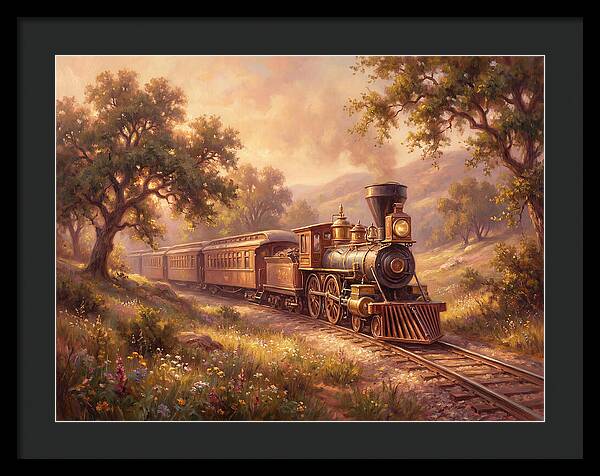 Vintage Train Journey Through Nature