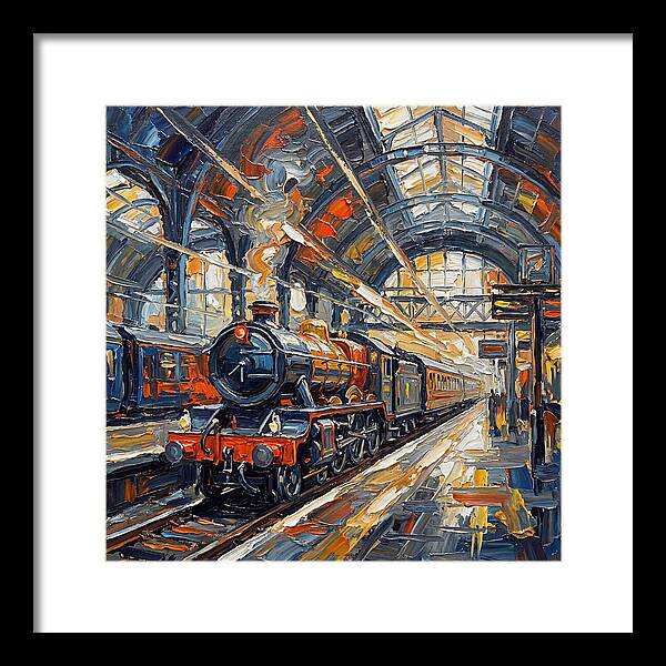 Vintage Train Station Scene
