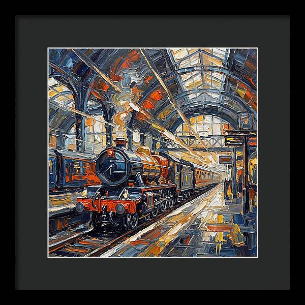 Vintage Train Station Scene