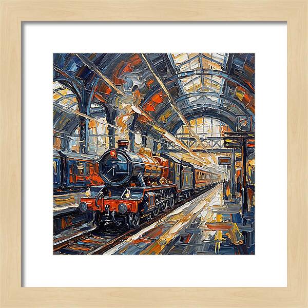 Vintage Train Station Scene