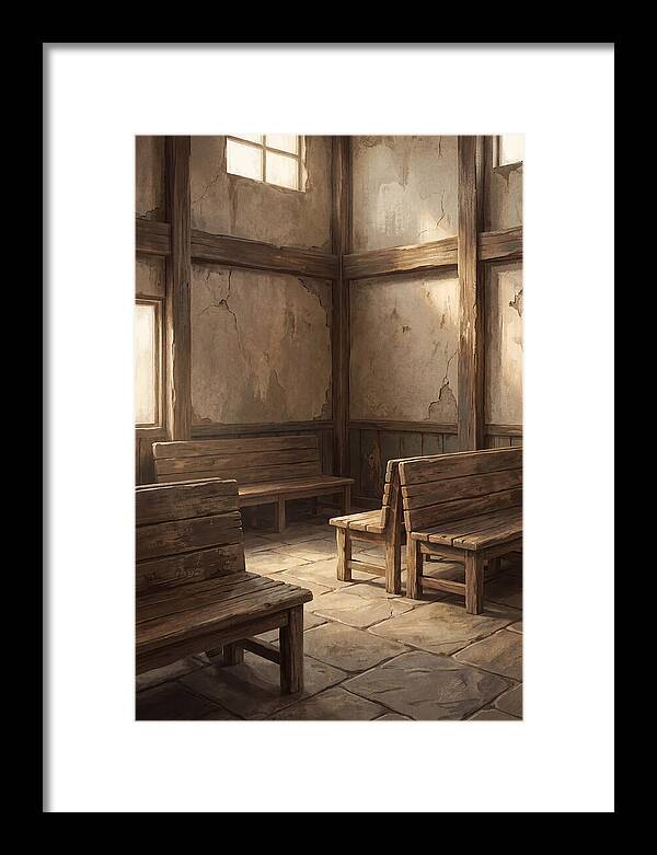Vintage Train Station Waiting Room
