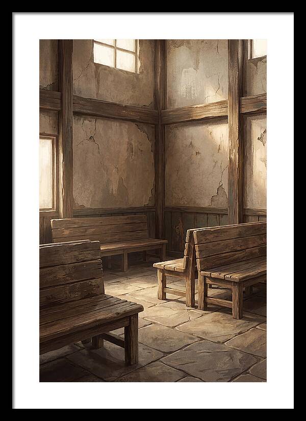 Vintage Train Station Waiting Room
