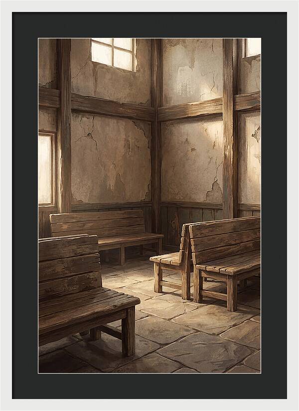 Vintage Train Station Waiting Room