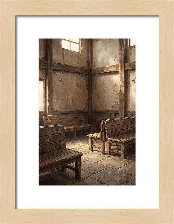 Vintage Train Station Waiting Room