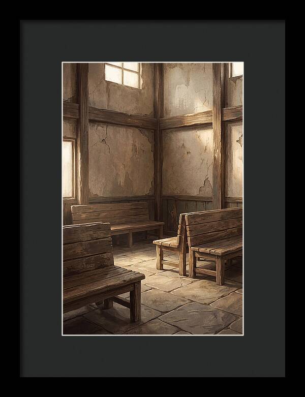 Vintage Train Station Waiting Room