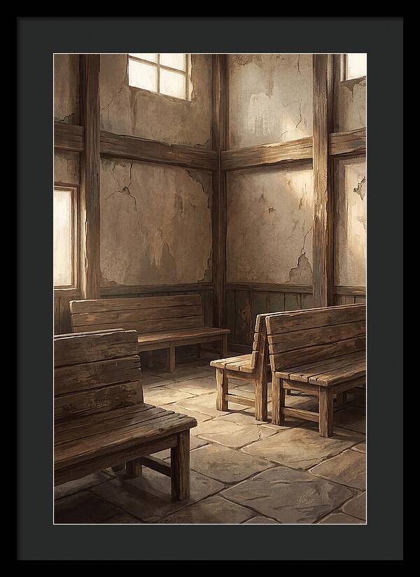 Vintage Train Station Waiting Room