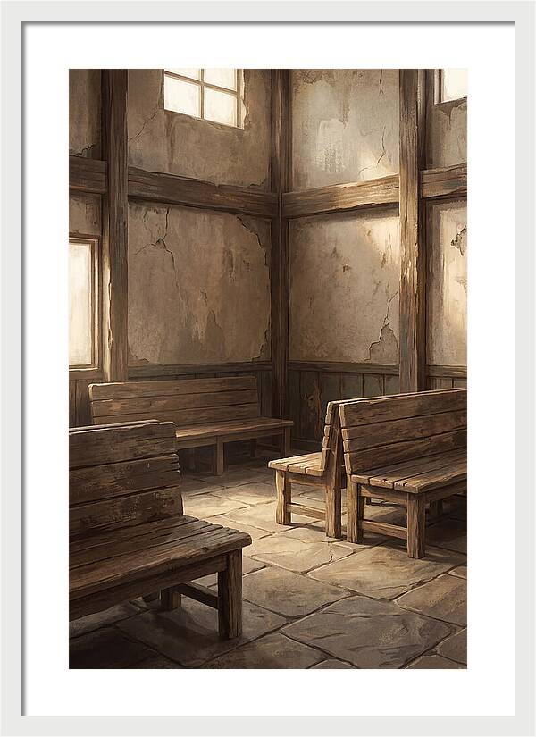 Vintage Train Station Waiting Room