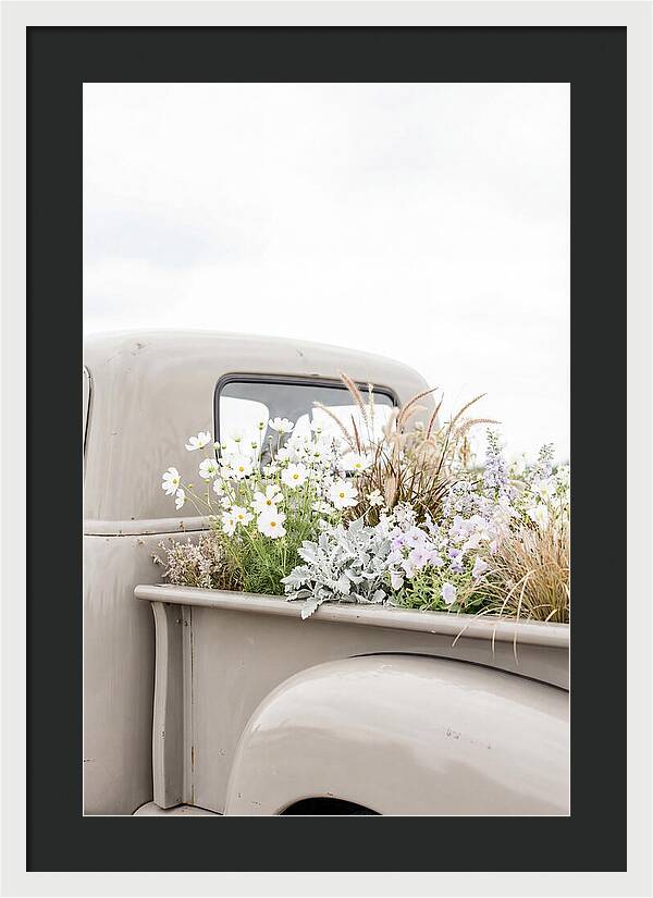Vintage Truck Bed Filled With Flowers