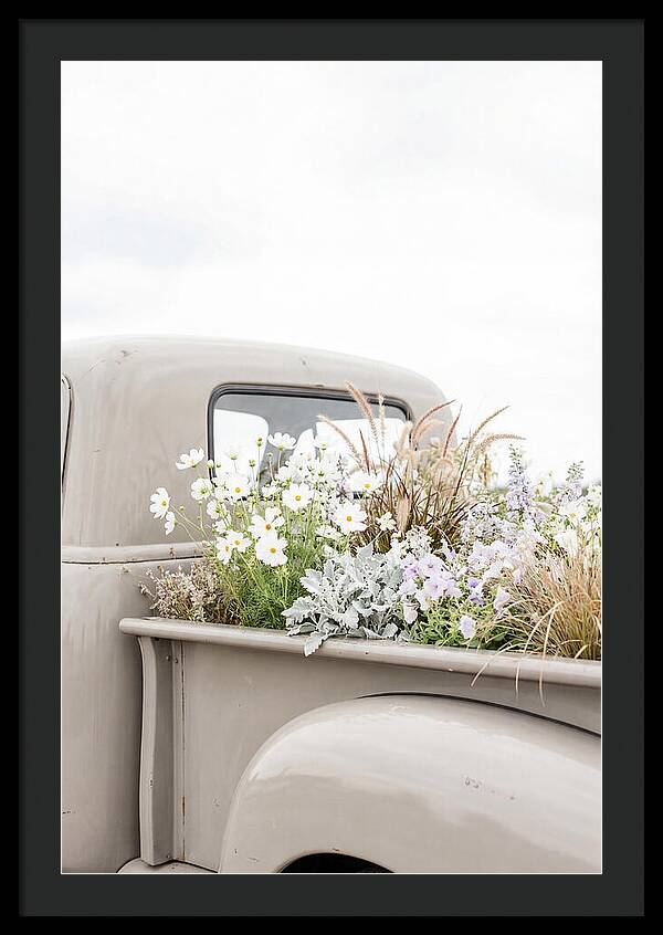 Vintage Truck Bed Filled With Flowers