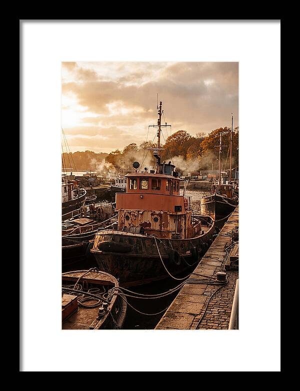 Vintage Tugboat At Dusk