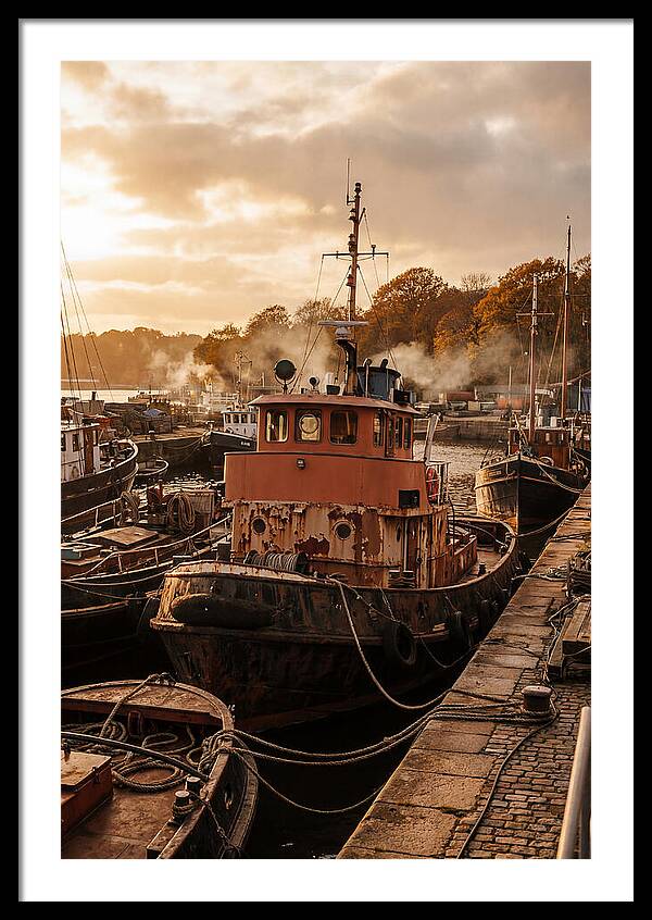 Vintage Tugboat At Dusk