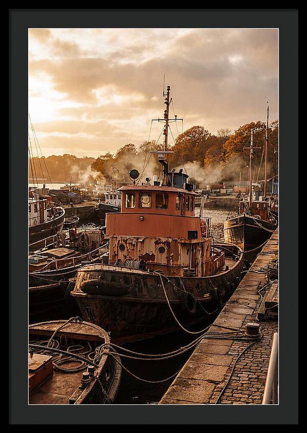Vintage Tugboat At Dusk