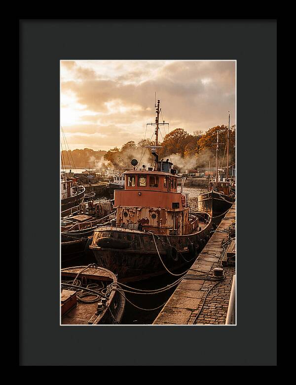 Vintage Tugboat At Dusk