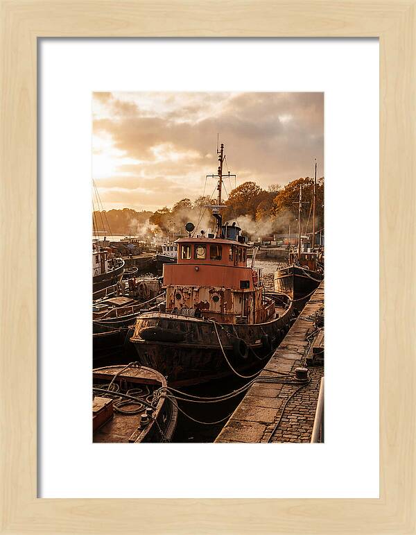Vintage Tugboat At Dusk