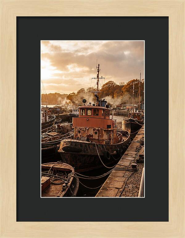 Vintage Tugboat At Dusk
