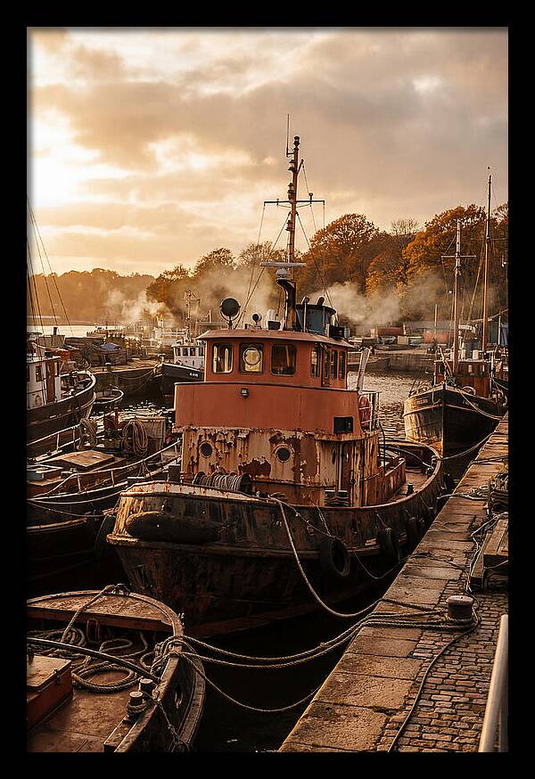Vintage Tugboat At Dusk