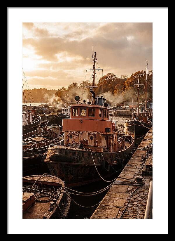 Vintage Tugboat At Dusk