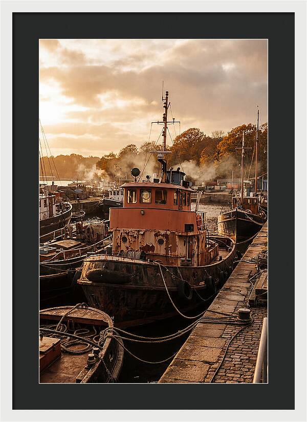 Vintage Tugboat At Dusk