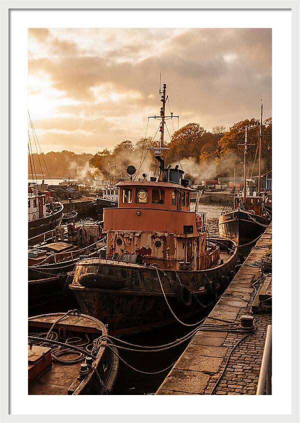 Vintage Tugboat At Dusk