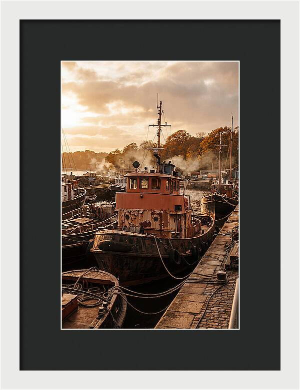 Vintage Tugboat At Dusk